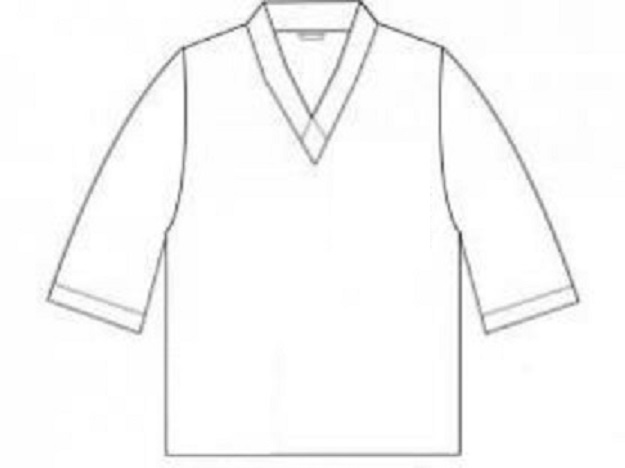 Bluza piekarska szkic bez drapi�cych karczk�w z przodu