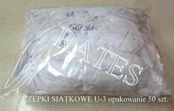 CZEPKI SIATKOWE U-3 opakowanie 50 szt.