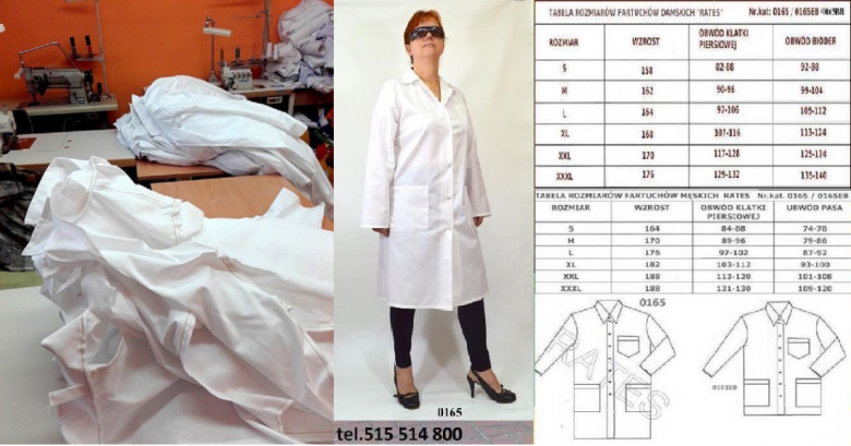 Fartuchy laboratoryjne bawe�niane producent